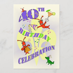 Cajun Themed 40. Geburtstags-Party Einladung