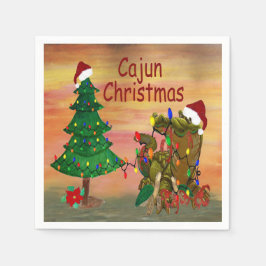 Cajun Weihnachten auf dem bayou Party Servietten