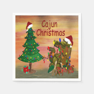 Cajun Weihnachten auf dem bayou Party Servietten