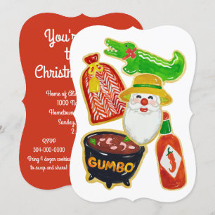 Cajun Weihnachtskekse Einladungen