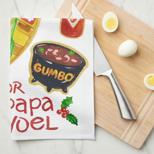 Cajun Weihnachtskost Küchentuch (Viertel Falte)
