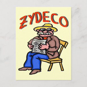 Cajun Zydeco Man Postkarte