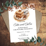 Cake and Coffee 50th Adult Birthday Einladung<br><div class="desc">Cake and Coffee Themed 50th adult Birthday . Easy to personalize. All text is adjustable and easy to change for your own party needs.   Any age,  just change the text.</div>