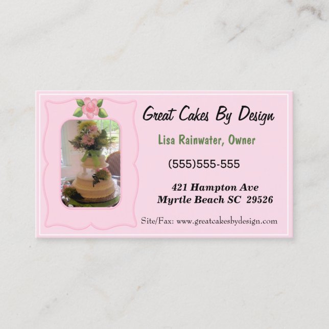 Cake Baker Business Cards Visitenkarte (Vorderseite)