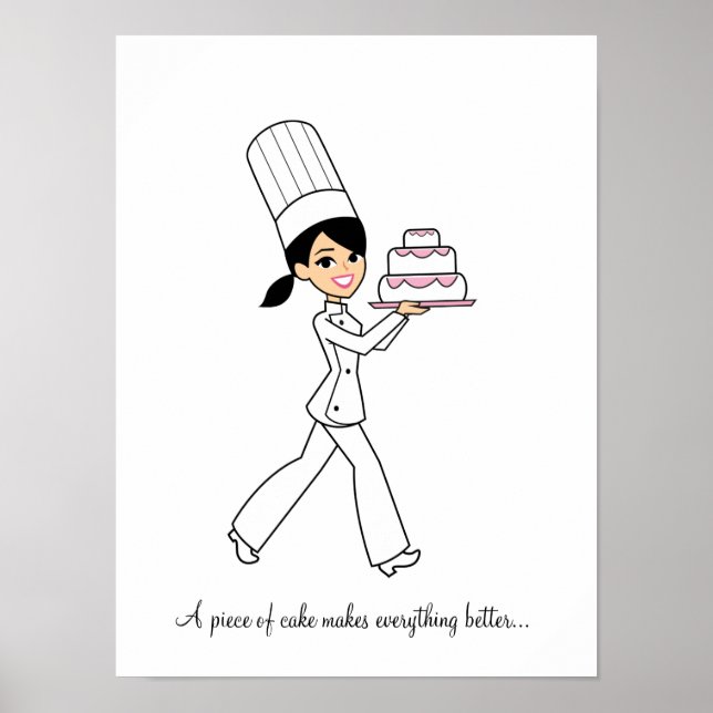 Cake Baker Koch Girl Poster (Vorne)