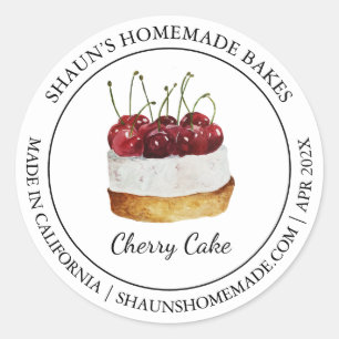 Cake Baking Modernes Label Runder Aufkleber
