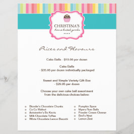 Cake Ball Price List Flyer