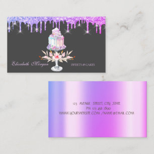 Cake Blume Tropfen Bäckerei Visitenkarte