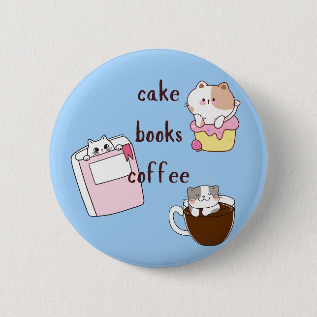 Cake Books Coffee Button (Vorderseite)