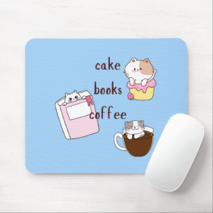 Cake Books Coffee Mousepad