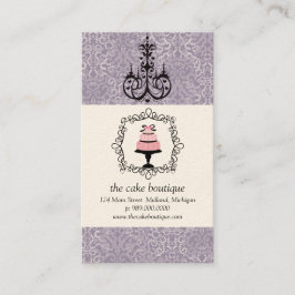Cake Boutique Fancy Violet Damask Cartes de visite