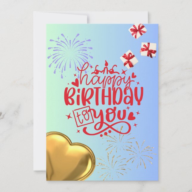 Cake & Candles Card Feiertagskarte (Vorderseite)