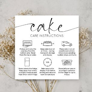 Cake Care Dankeschön Karte Elegantes Script Minima