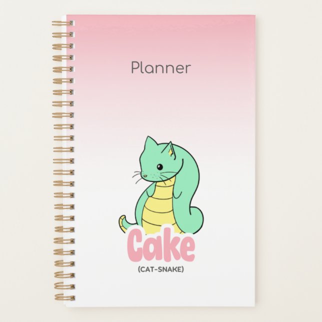 Cake (Chat + Serpent) Agenda Rose (Devant)