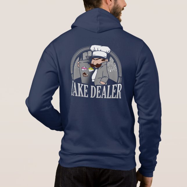 Cake Dealer Funny Bakery Owner Gag Hoodie (Rückseite)