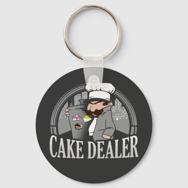 Cake Dealer Funny Bakery Owner Gag Schlüsselanhänger (Vorderseite)