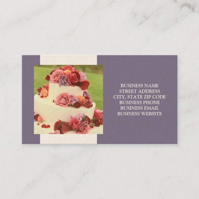 Cake Designer oder Hochzeitskarten Visitenkarte (Vorderseite)