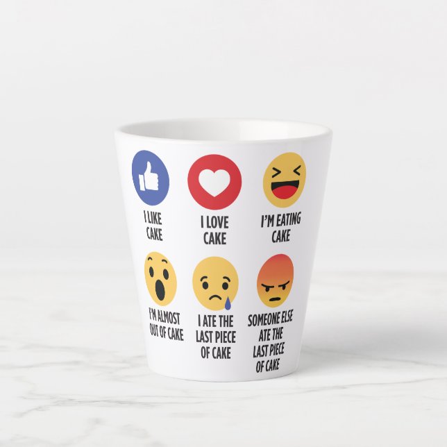 Cake Emojis Milchtasse (Vorderseite)