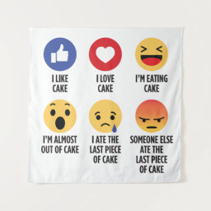 Cake Emojis Wandteppich