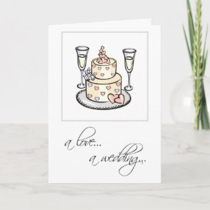 Cake Glasses Hochzeiten Glückwunsch Karte