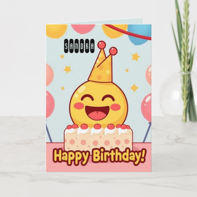 Cake Happy Birthday Karte (Vorderseite)