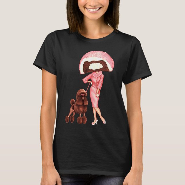 Cake Head Snow Cake Poodle Button Up T-Shirt (Vorderseite)