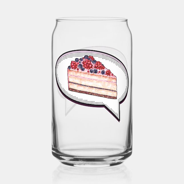 Cake is my Liebe Language - Berry Cake Word Ballon Dosenglas (Vorderseite)