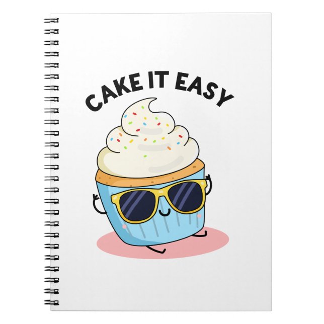 Cake It Easy Funny Cupcake Puff Notizblock (Vorderseite)