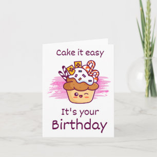 Cake It Easy Puns Carte Anniversaire