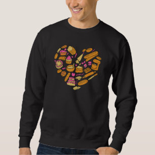 Cake Kuchen Backherz Liebe Hobby Baker Konditorei  Sweatshirt