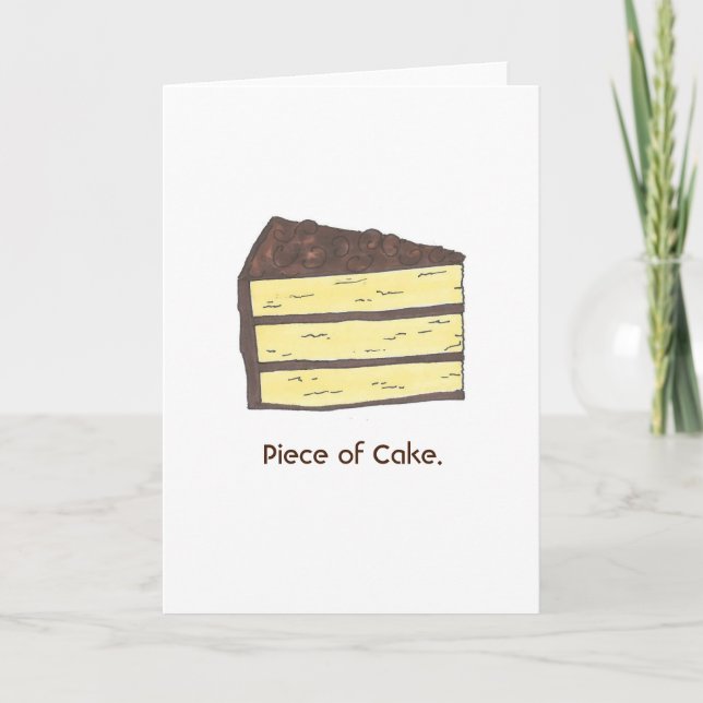 Cake Layer Slice Gratulations Card Karte (Vorderseite)