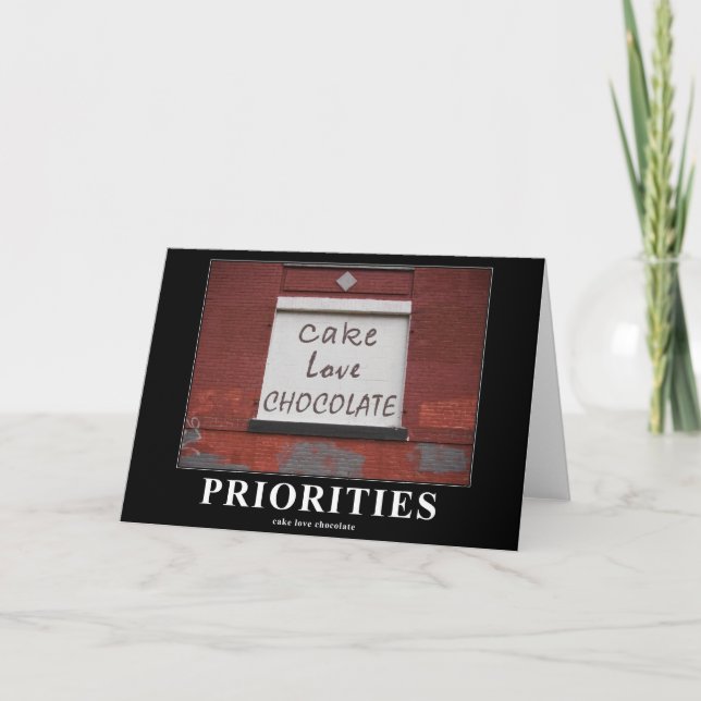 Cake Love Chocolate Graffiti Carte de motivation (Devant)