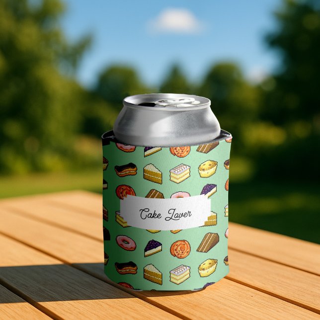 Cake Lover Köstliche Kuchen & Gebäck Muster Dosenkühler (Von Creator hochgeladen)