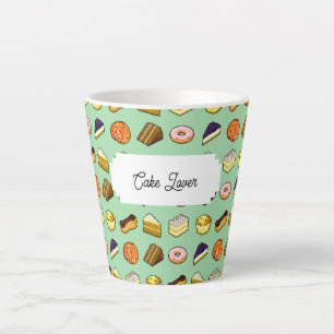 Cake Lover Köstliche Kuchen & Gebäck Muster Milchtasse