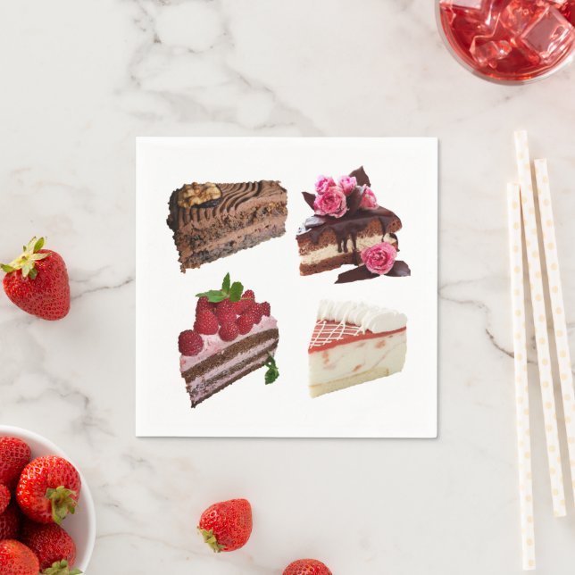 Cake Lovers Delicious Desserts Quirky Serviette (Beispiel)