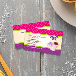 Cake Pop Patterns Business Card Visitenkarte