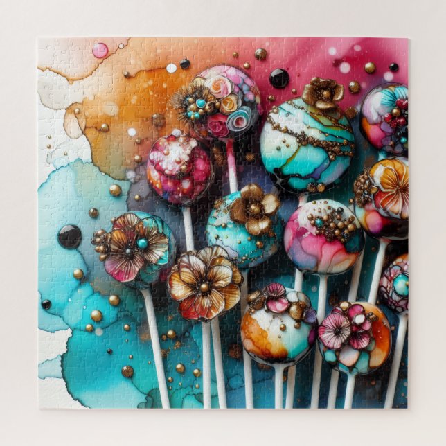 Cake Pops Alcohol Ink (Vertikal)