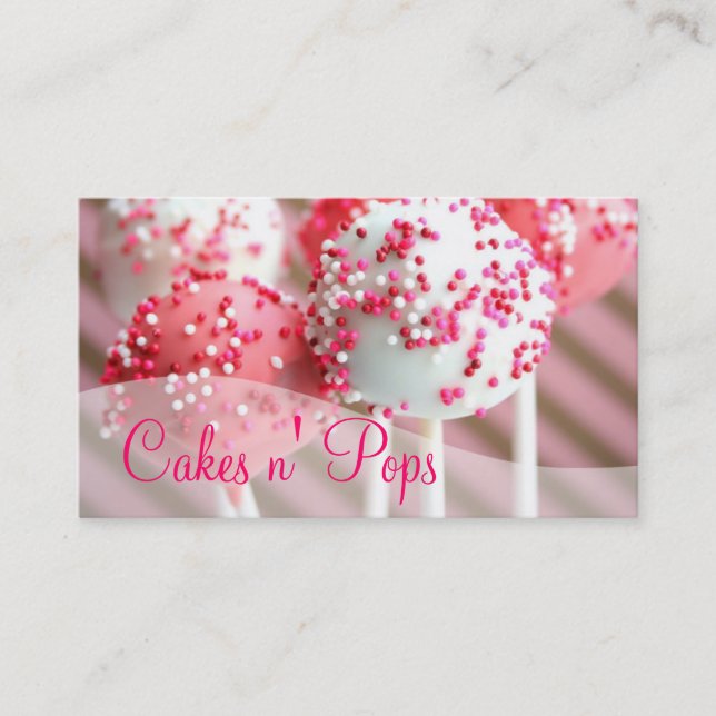 Cake Pops Shop Cupcakes Bäckerei Catering Visitenkarte (Vorderseite)