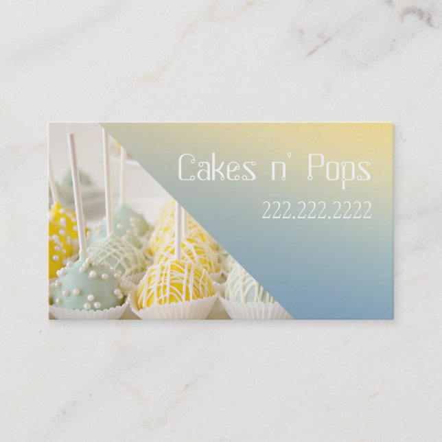 Cake Pops Shop Cupcakes Bäckerei Catering Visitenkarte (Vorderseite)