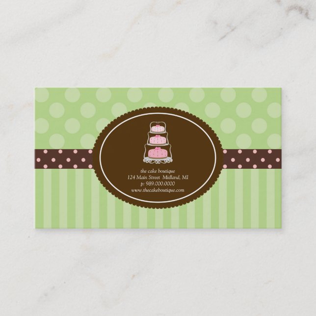 Cake Shop oder Bakery Business Cards Visitenkarte (Vorderseite)