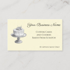 Cake Stand Eleganery Yellow Custom QR Code Visitenkarte