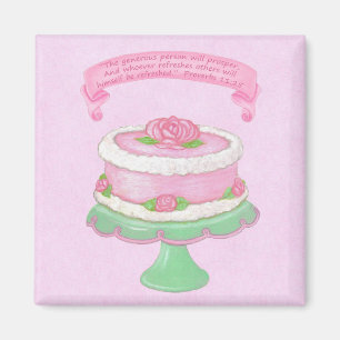 Cake Stand ~ Généreux Magnet d'Écriture Prospère
