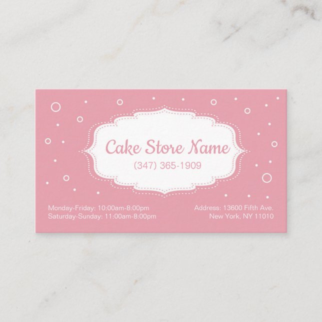Cake Store Business Cards Visitenkarte (Vorderseite)