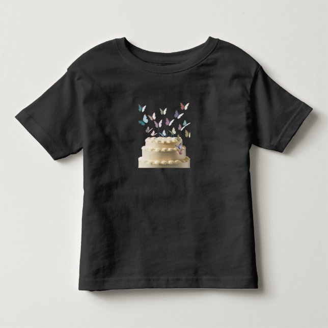 Cake Theme Happy Birthday Kleinkind T-shirt (Vorderseite)