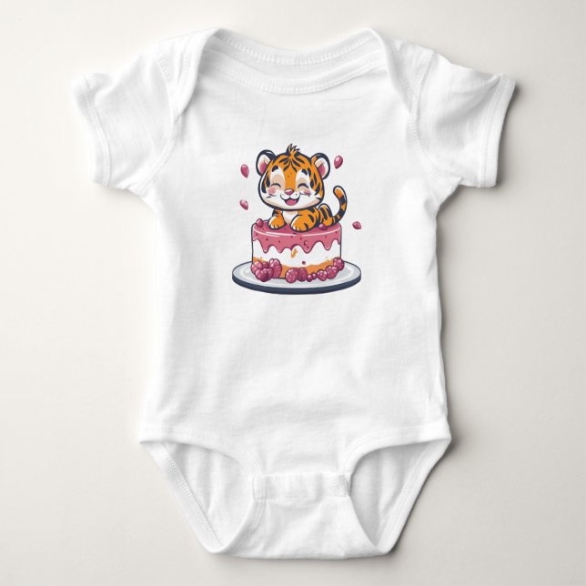 Cake Tiger Bliss Baby Strampler (Vorderseite)