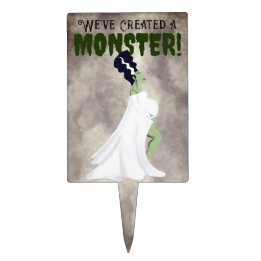 Cake Topper Mariée du Baby shower Frankenstein