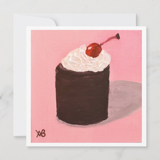  Cake with Cherry on Top Karte (Vorderseite)