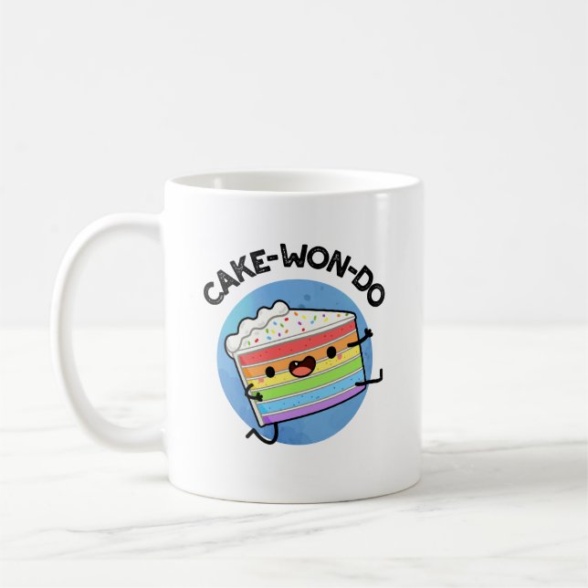 Cake-won-do Funny Taekwondo Cake Pun Kaffeetasse (Links)