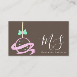 Cakepop Logo-Bogen-Fahnen-Kuchen-Dekorateur-Wirbel Visitenkarte