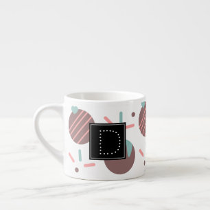 Cakepop Sprinkles Herz Confetti Muster Monogramm Espressotasse